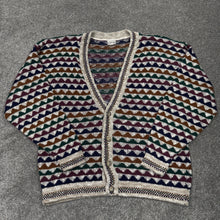 Load image into Gallery viewer, Vintage Patterned Cardigan Button Up Sweater XL