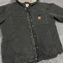 Load image into Gallery viewer, Carhartt Green Lined Hooded Jacket L