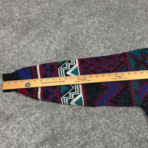 Vintage Patterned Sweater L