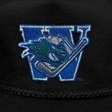 Load image into Gallery viewer, Worcester Ice Cats Black Rope Snapback Hat