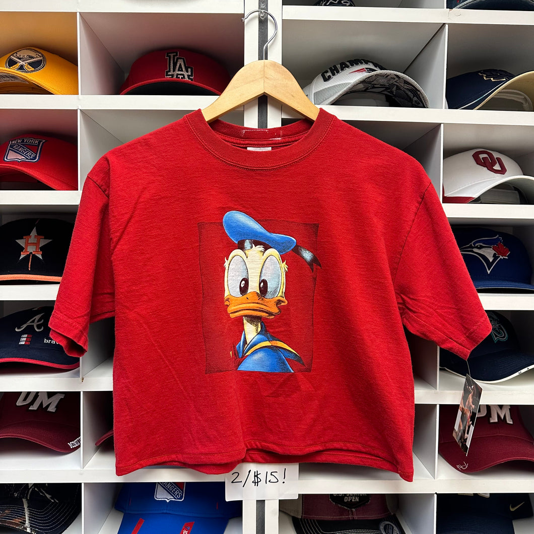 Vintage Donald Duck Cropped Shirt M