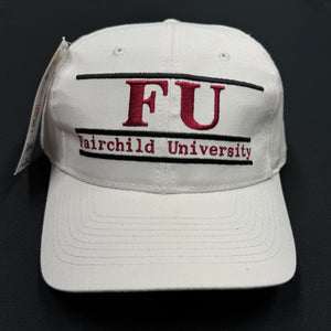 Vintage Fairchild University Split Bar Snapback Hat NWT