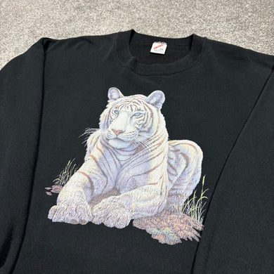 Vintage White Tiger Sweatshirt XL/2XL