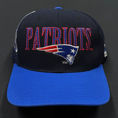 Vintage New England Patriots Black SS Laser Snapback Hat