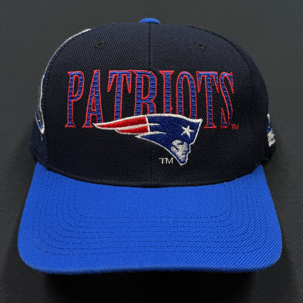 Vintage New England Patriots Black SS Laser Snapback Hat