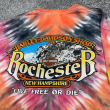 Load image into Gallery viewer, Harley Davidson Rochester NH Tie Dye Shirt XL