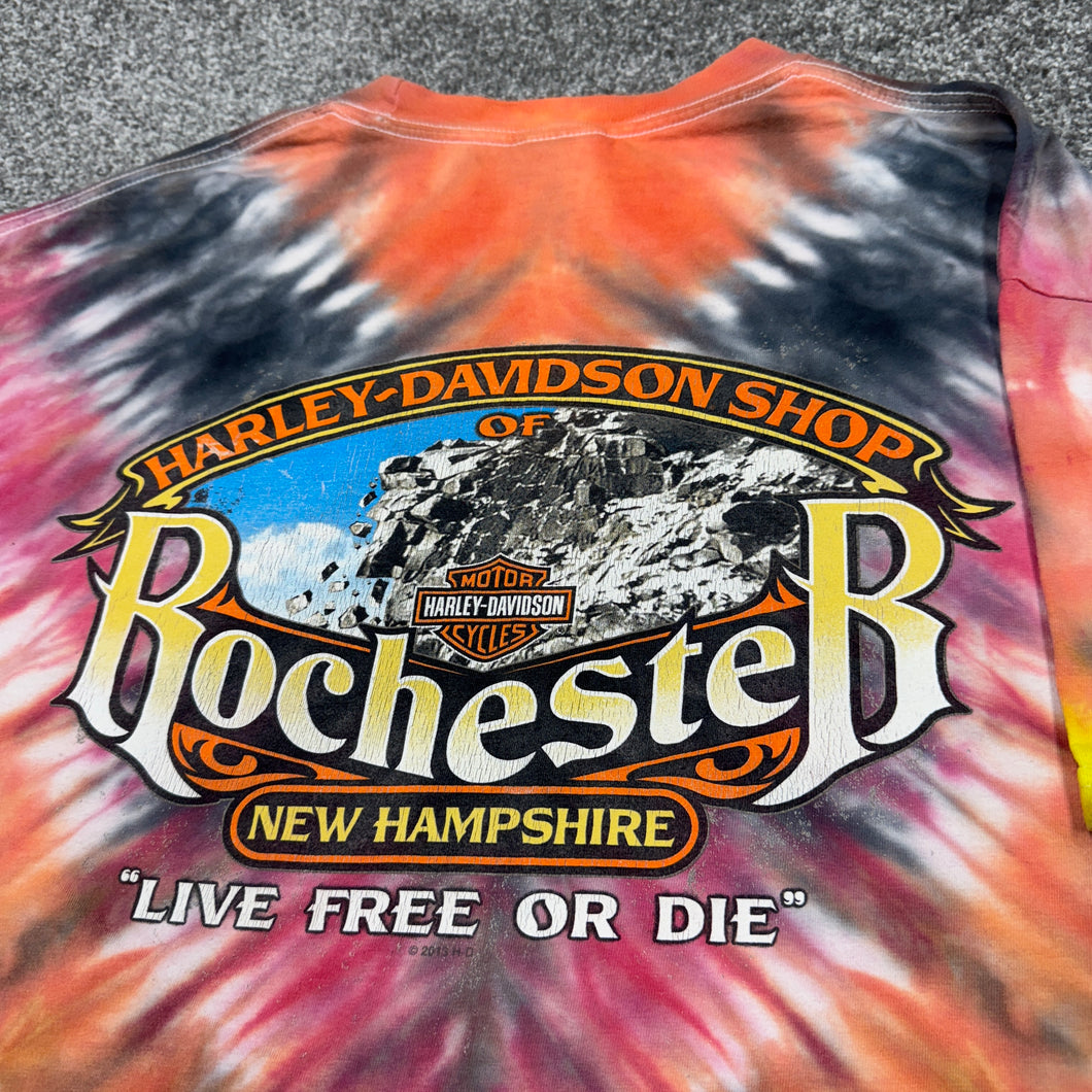 Harley Davidson Rochester NH Tie Dye Shirt XL