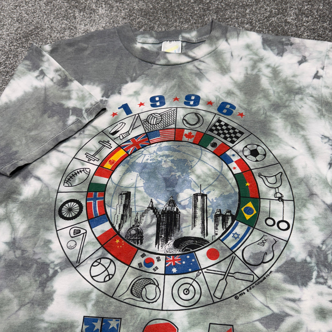 Vintage Atlanta 1996 Olympics Custom Dyed Shirt M