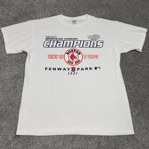 2004 Boston Red Sox Why Not Us? AL Champions Shirt L