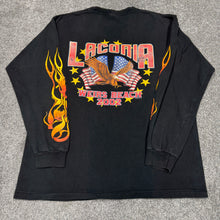 Load image into Gallery viewer, Vintage 2002 Weirs Beach Hot Ride Flames Shirt L