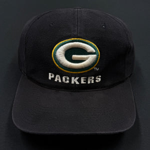 Vintage Green Bay Packers Black Snapback Hat