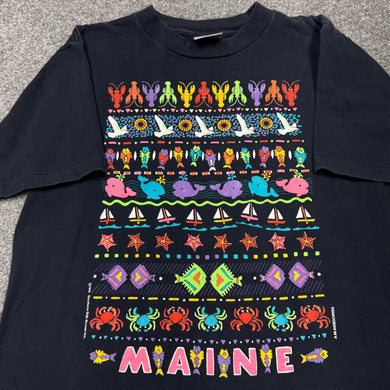 Vintage Maine Things Patterned Shirt XS/S