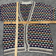 Load image into Gallery viewer, Vintage Patterned Cardigan Button Up Sweater XL