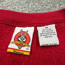 Load image into Gallery viewer, Vintage Tweety Bird Looney Tunes Fleece Sweater Women's 2X+
