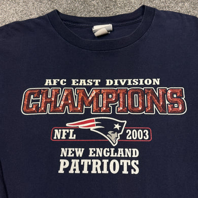 Vintage 2003 New England Patriots AFC East Champions Shirt L/XL