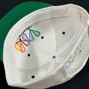 MV Sports White Black Snapback Hat