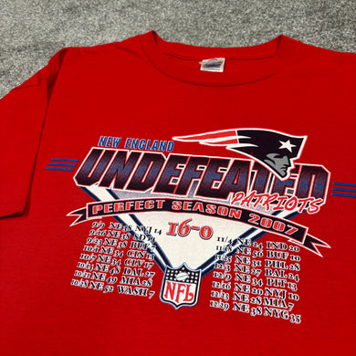 Vintage New England Patriots Undefeated Season Shirt XL