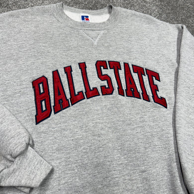 Vintage Ball State University Russell Athletic Sweatshirt L/XL