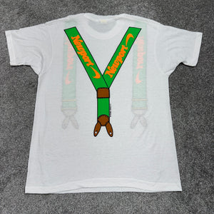 Vintage Newport Cigarettes Suspenders Shirt S/M