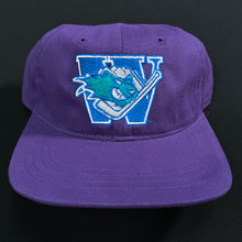 Load image into Gallery viewer, Worcester Ice Cats Purple Strapback Snapback Hat