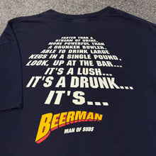 Load image into Gallery viewer, Vintage Beerman Superhero Parody Shirt L/XL