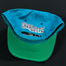 Load image into Gallery viewer, Vintage Charlotte Hornets G-Cap Wave Snapback Hat