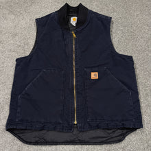 Load image into Gallery viewer, Vintage Carhartt Navy Blue Vest L