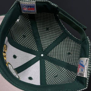 Vintage Green Bay Packers Logo Athletic Grid Strapback Hat