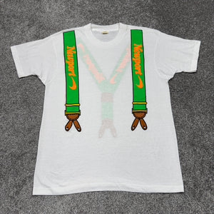 Vintage Newport Cigarettes Suspenders Shirt S/M