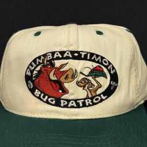 Vintage Pumbaa + Timon Bug Patrol Snapback Hat