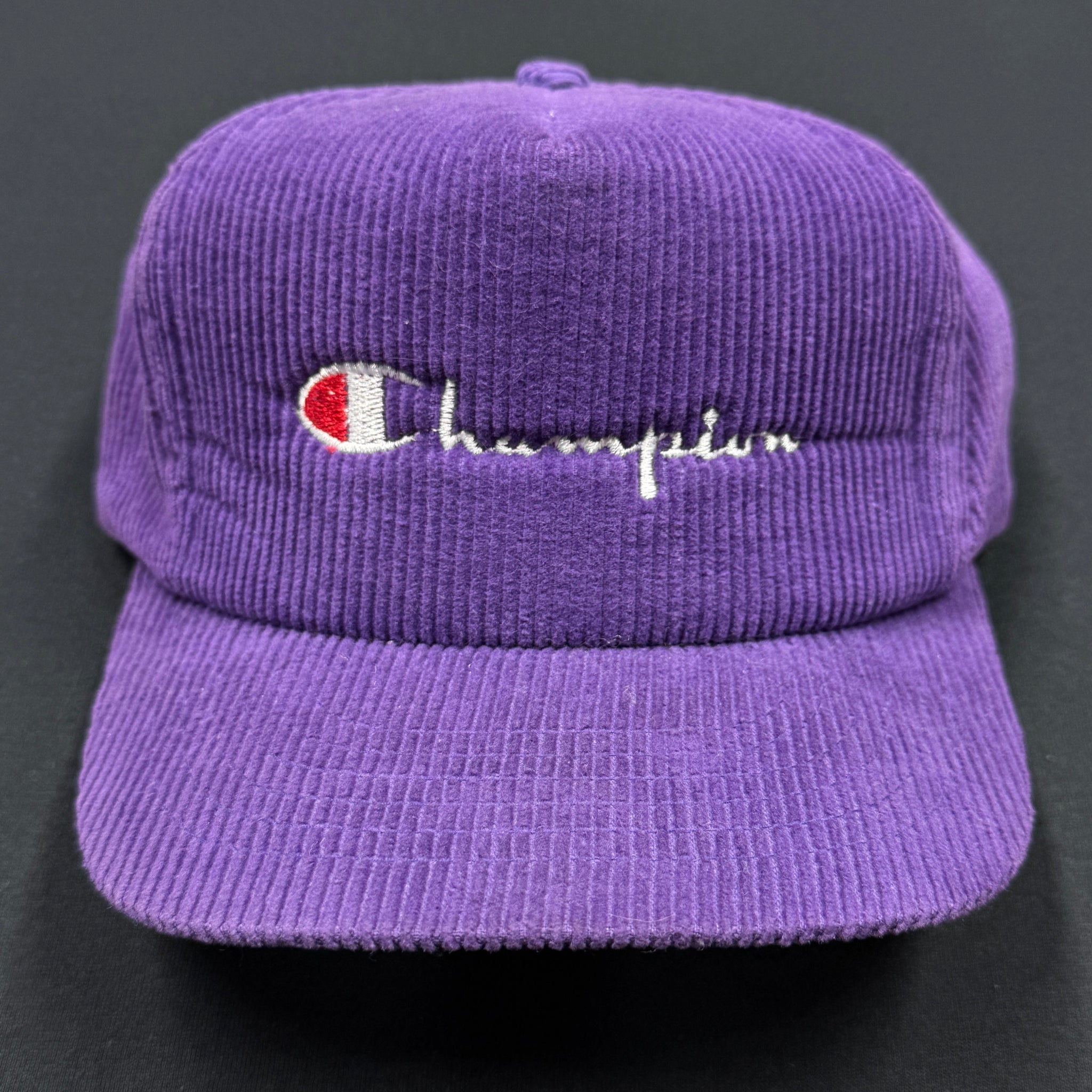 Vintage Champion Purple Corduroy Snapback Hat