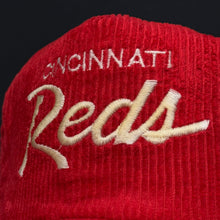 Load image into Gallery viewer, Vintage Cincinnati Reds SS Corduroy Script Strapback Hat