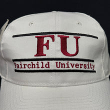 Load image into Gallery viewer, Vintage Fairchild University Split Bar Snapback Hat NWT