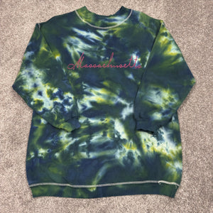 Vintage Massachusetts Tie Dye Sweatshirt L/XL