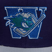 Load image into Gallery viewer, Worcester Ice Cats Purple Gray Snapback Hat