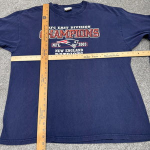 Vintage 2003 New England Patriots AFC East Champions Shirt L/XL