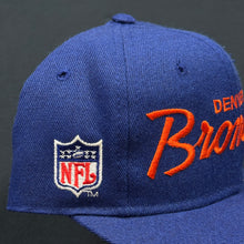 Load image into Gallery viewer, Vintage Denver Broncos SS Script Snapback Hat