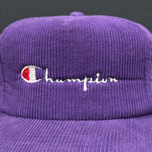 Load image into Gallery viewer, Vintage Champion Purple Corduroy Snapback Hat