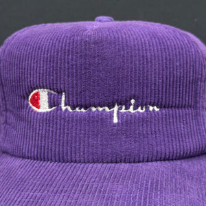 Vintage Champion Purple Corduroy Snapback Hat