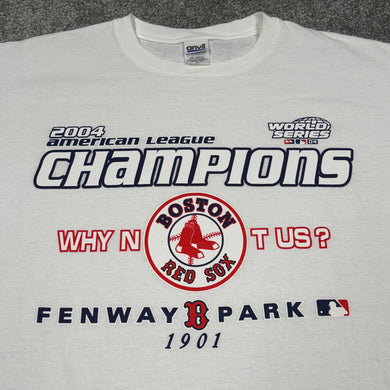2004 Boston Red Sox Why Not Us? AL Champions Shirt L
