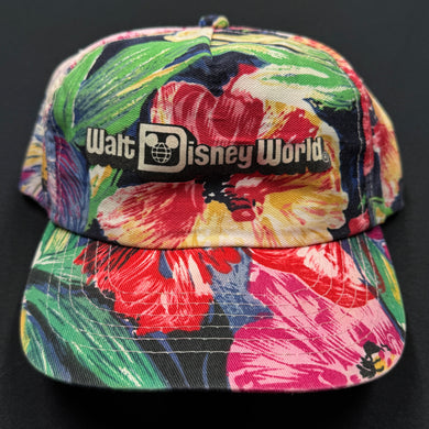 Vintage Walt Disney World Floral Snapback Hat