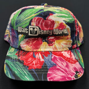 Vintage Walt Disney World Floral Snapback Hat