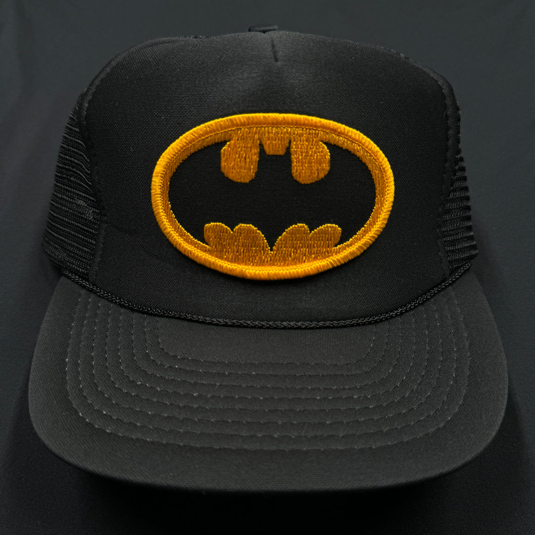 Vintage Batman Logo Black Trucker Snapback Hat