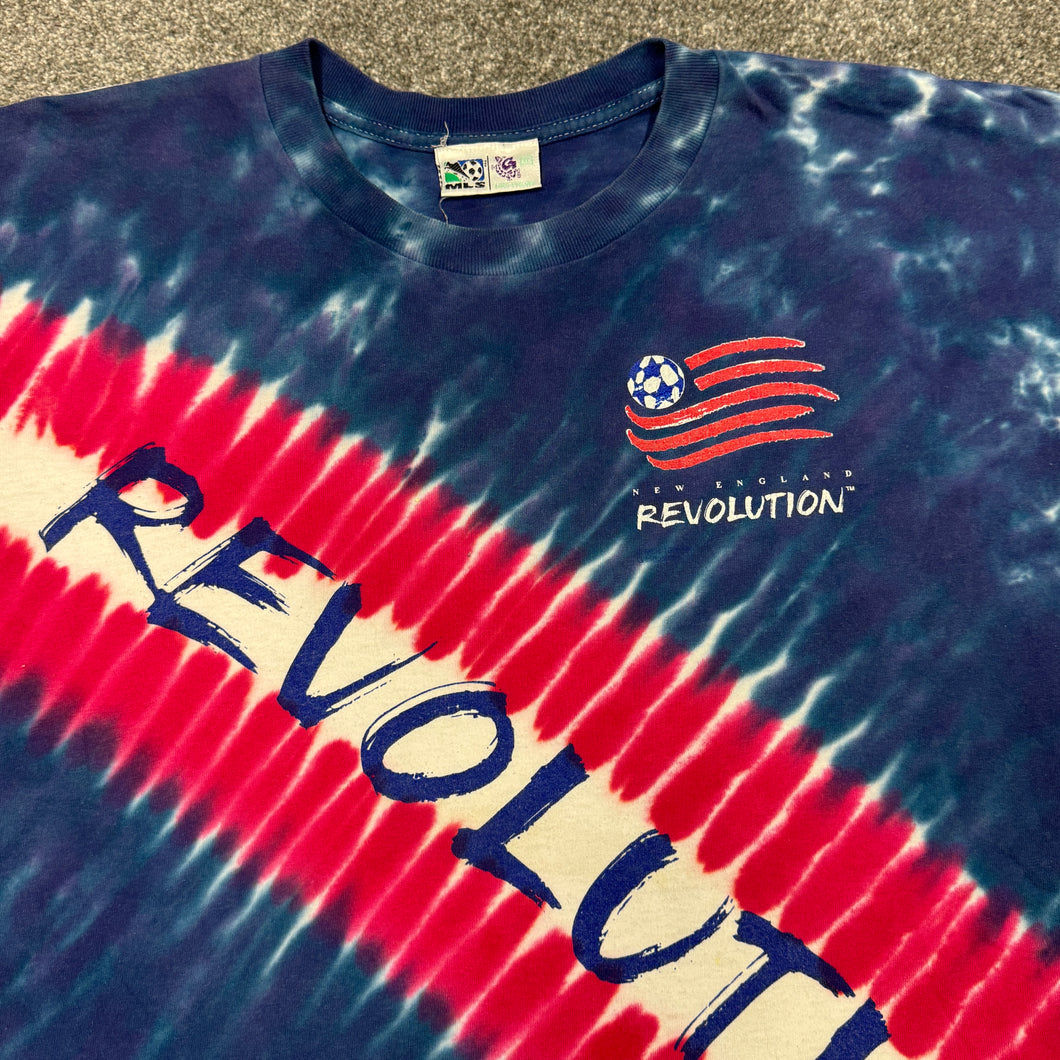 Vintage New England Revolution Tie Dye Shirt L/XL