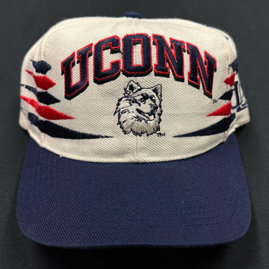 Vintage UConn Huskies Logo Athletic Diamond Snapback Hat