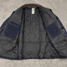 Load image into Gallery viewer, Carhartt Navy Blue Zip Up Jacket L/XL