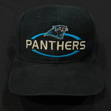 Vintage Carolina Panthers Black Strapback Hat