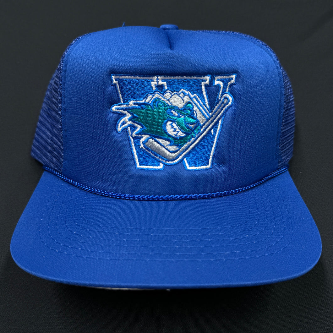 Worcester Ice Cats Blue Mesh Snapback Hat