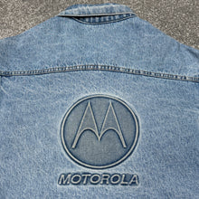 Load image into Gallery viewer, Vintage Motorola Denim Jacket L