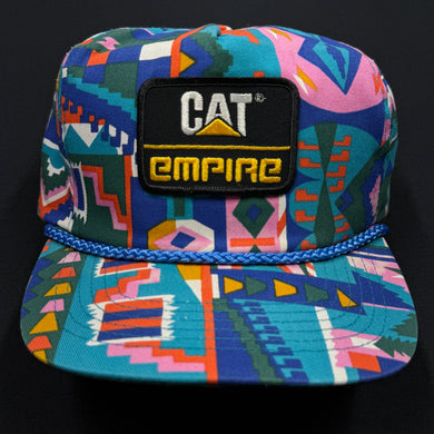 Vintage CAT Empire Patterned Snapback Hat
